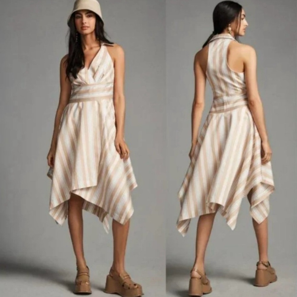 Anthropologie Maeve Asymmetrical Wrap Shirt Dress 
Women’s Size: 4